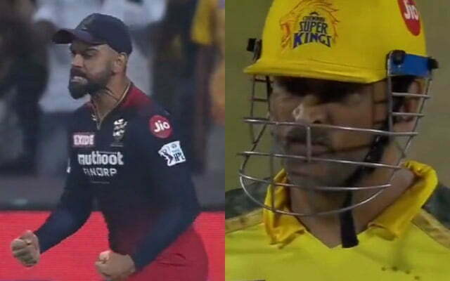 Virat Kohli aggressively celebrated CSK skipper MS Dhoni’s dismissal